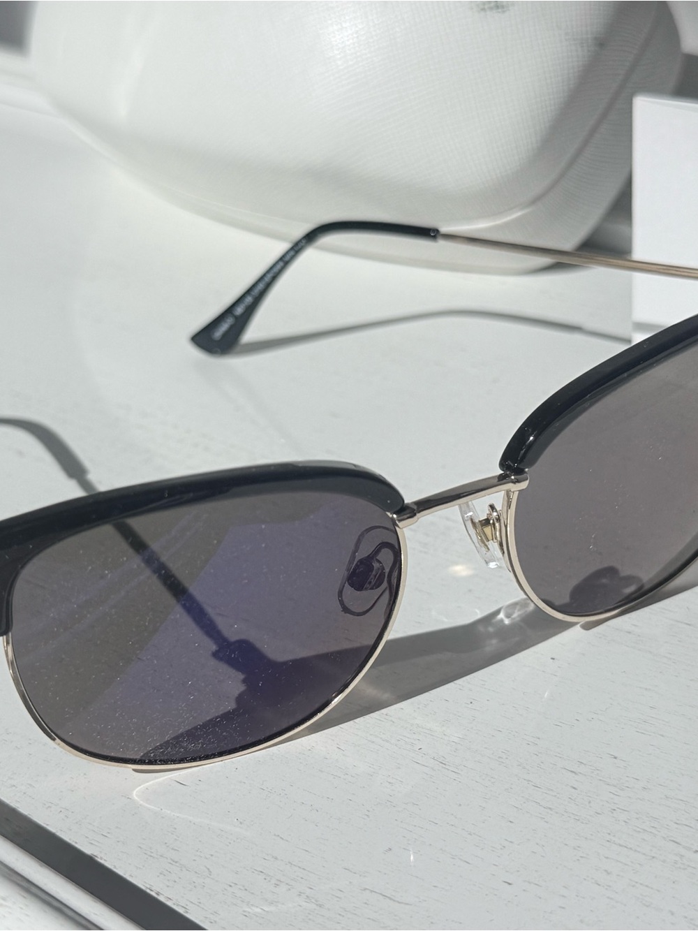 Michael Kors Black and Gold Semi-Rim Sunglasses